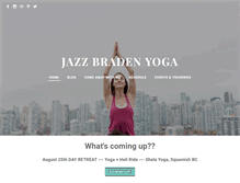 Tablet Screenshot of jazzbradenyoga.com